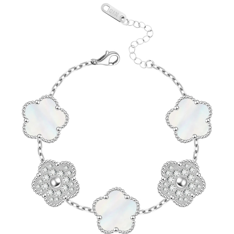 FIORI DIAMOND BRACELET - SILVER/WHITE