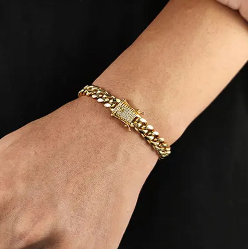 CUBAN BRACELET LUXURY - GOLD (8MM)