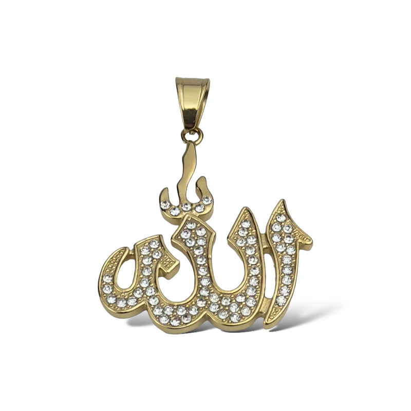 DIAMOND ALLAH PENDANT - GOLD