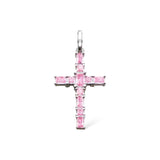 CROSS PENDANT S925 - SILVER/PINK