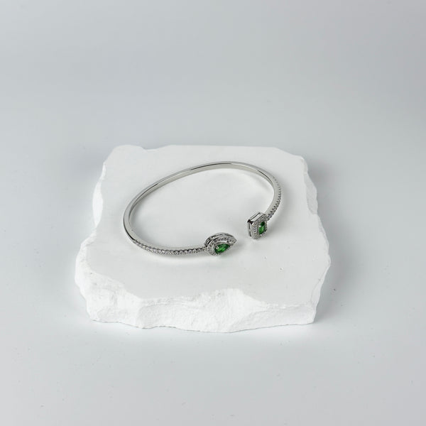 DIAMOND BRACELET - SILVER/GREEN