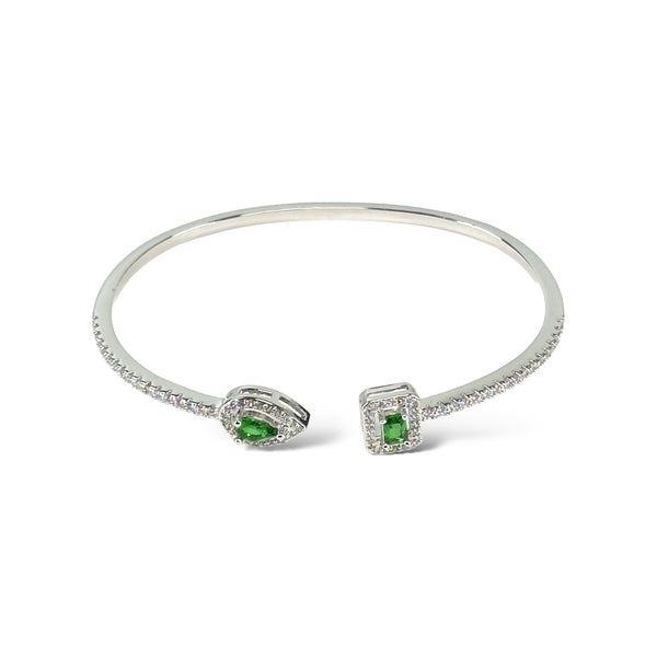 DIAMOND BRACELET - SILVER/GREEN