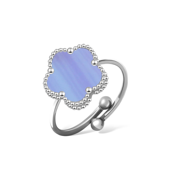 RING FIORI - SILVER/PURPLE