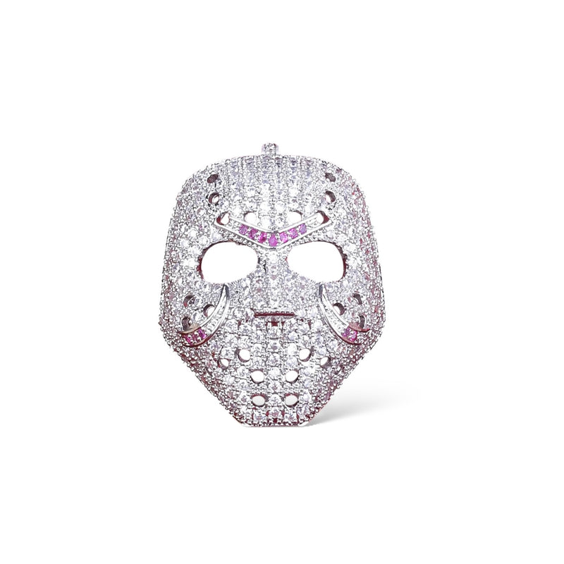 DIAMOND MASK PENDANT - SILVER