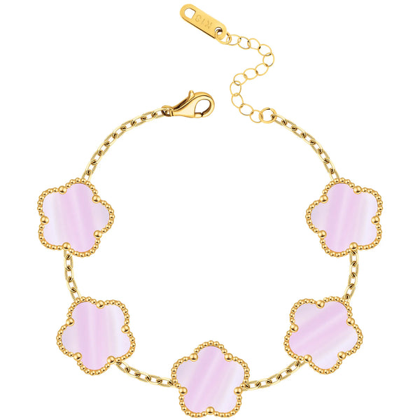 FIORI BRACELET - GOLD/PINK