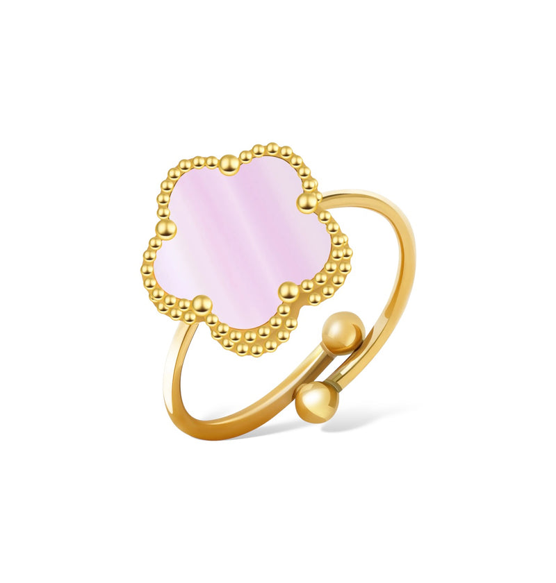 RING FIORI - GOLD/PINK