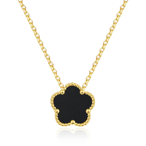 FIORI NECKLACE - GOLD/BLACK