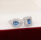 DIAMOND RING - SILVER/BLUE