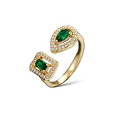 DIAMOND RING - GOLD/GREEN