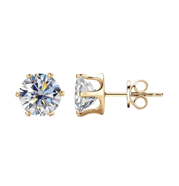 EARRINGS DIAMOND MOISSANITE S925 - GOLD