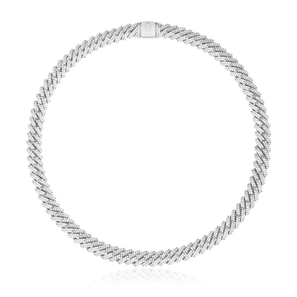 CUBAN ICE LUXURY NECKLACE - SILVER (14MM)