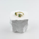 DIAMOND RING - GOLD/GREEN