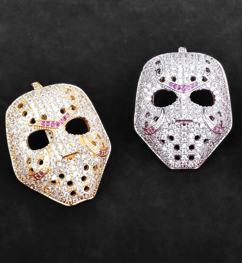 DIAMOND MASK PENDANT - SILVER