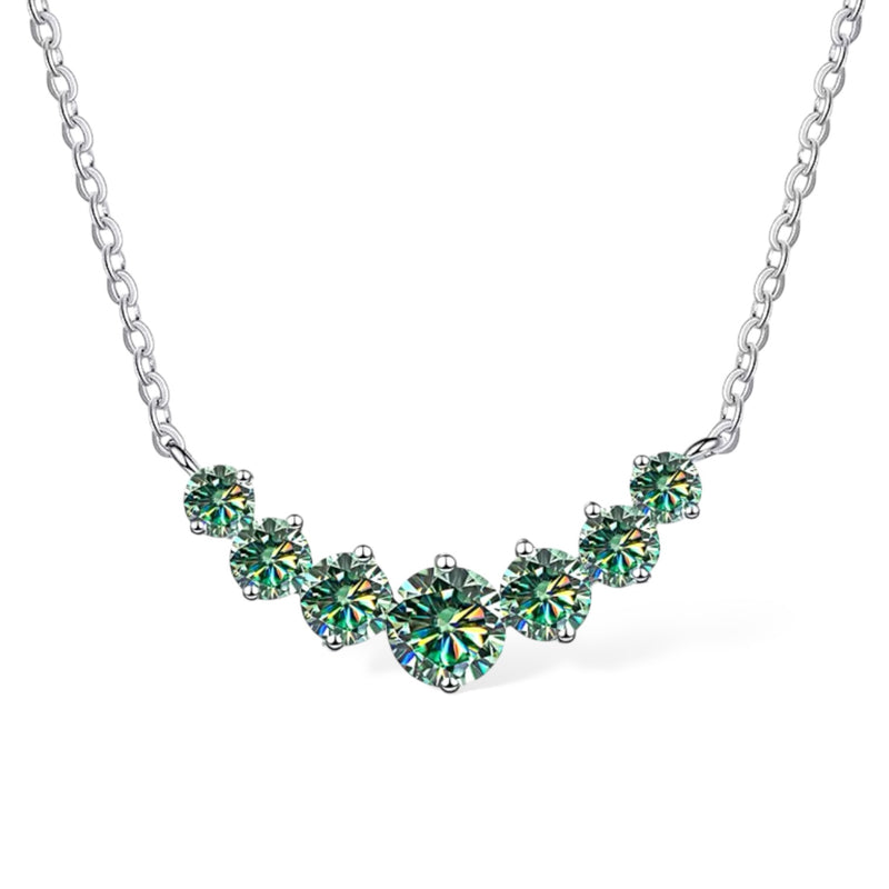 DIAMOND NECKLACE GREEN MOISSANITE S925 - WHITE GOLD