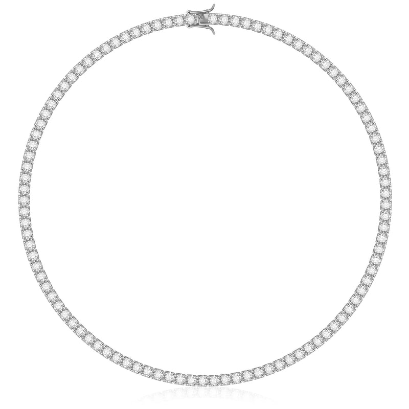 TENNIS NECKLACE LUXURY - SILVER (4MM)