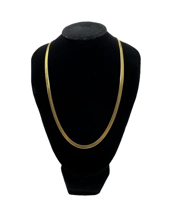 HERRINGBONE NECKLACE - GOLD (4MM)