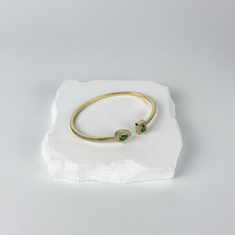 DIAMOND BRACELET - GOLD/GREEN