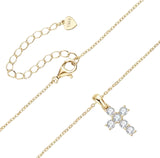 DIAMOND CROSS NECKLACE MOISSANITE S925 - GOLD