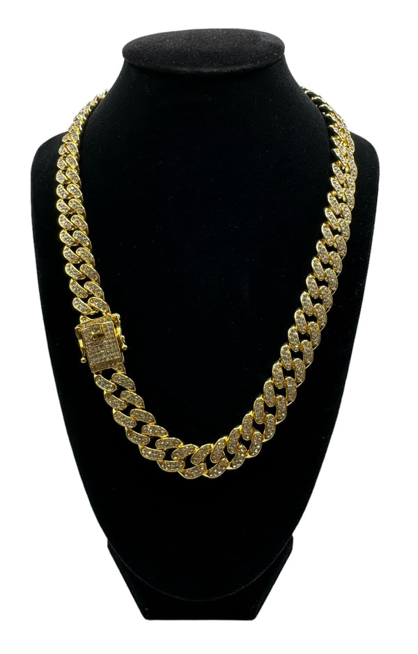 CUBAN ICE NECKLACE - GOLD