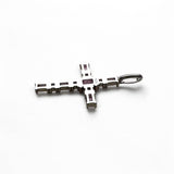 CROSS PENDANT S925 - SILVER/PINK