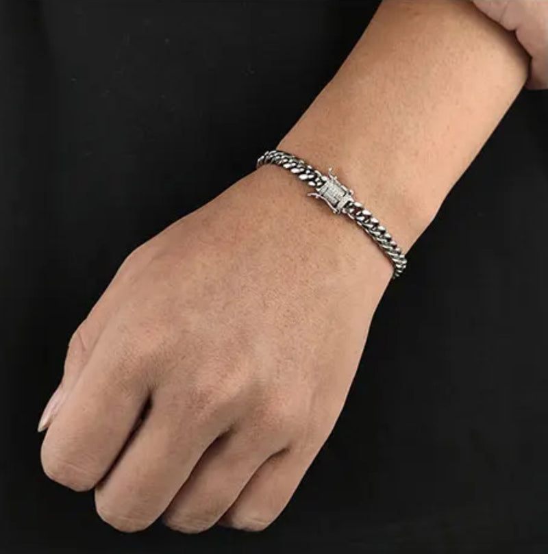 CUBAN BRACELET LUXURY - SILVER (6MM)