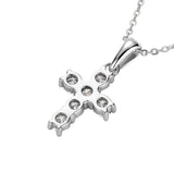 DIAMOND CROSS NECKLACE MOISSANITE S925 - SILVER