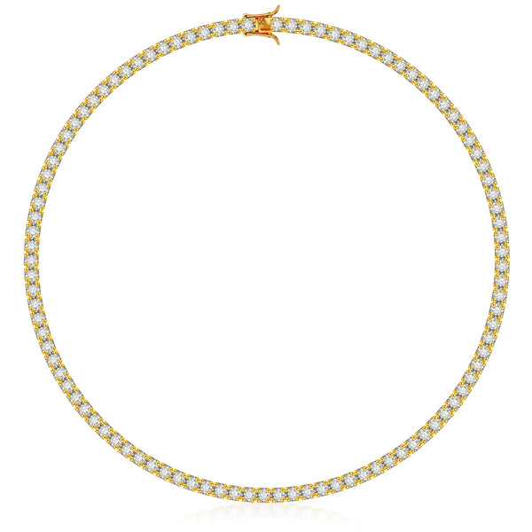 TENNIS NECKLACE LUXURY - GOLD (4MM)